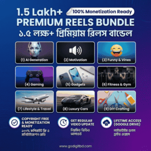 ১.৫ লক্ষ+ Premium Reels Bundle (100% Copyright Free) - Facebook & YouTube Monetization